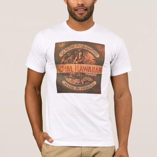 ヴィンテージのウクレレのラベルのワイシャツ Tシャツ (正面)