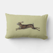 ヴィンテージのウサギの枕 ランバークッション (裏面)