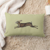 ヴィンテージのウサギの枕 ランバークッション (ブランケット)