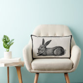 ヴィンテージのウサギの職人の枕-あなたの色を選んで下さい ランバークッション (椅子)