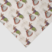 ヴィンテージのウサギビクトリアン夫婦 薄葉紙 (詳細)