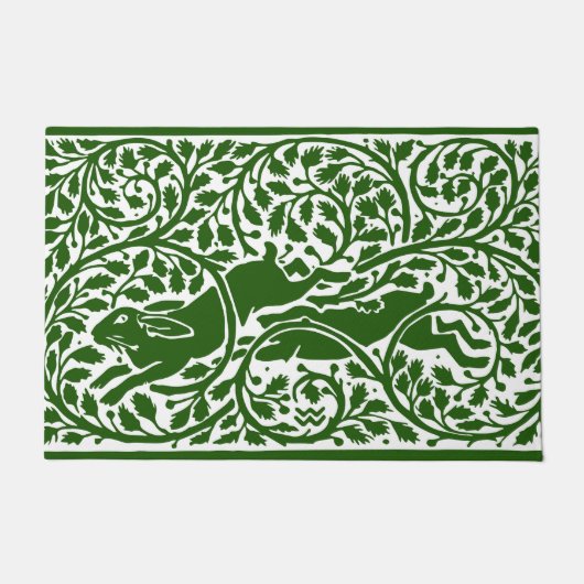 ヴィンテージのウサギ24" x 36"ドア・マット ドアマット (正面)