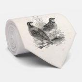 ヴィンテージのウズラの鳥-パーソナライズなレトロの狩猟鳥 ネクタイ (ロール)