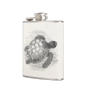 ヴィンテージのウミガメのパーソナライズなウミガメ フラスク (左)