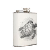 ヴィンテージのウミガメのパーソナライズなウミガメ フラスク (右)