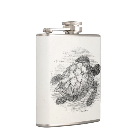 ヴィンテージのウミガメのパーソナライズなウミガメ フラスク (右)