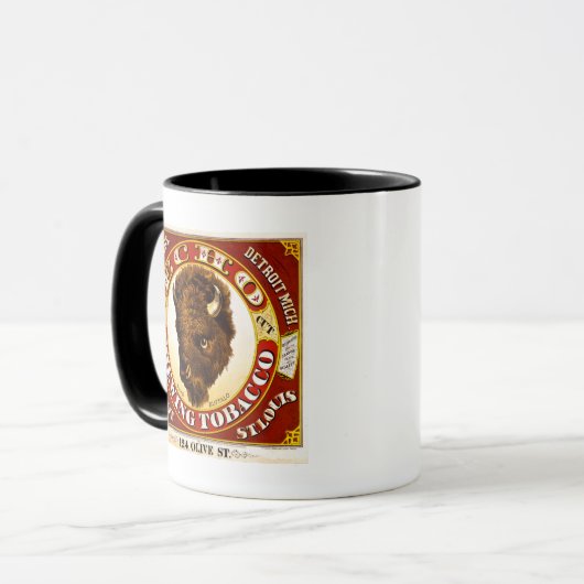 ヴィンテージのエコーのかみ砕くタバコのラベル1873年 マグカップ (正面左)