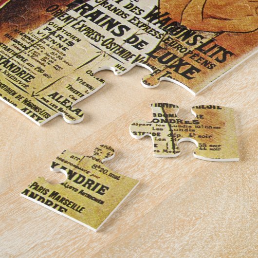 ヴィンテージのエジプトのテーマの鉄道のジグソーパズル ジグソーパズル (側面)