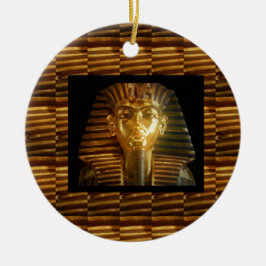 ヴィンテージのエジプトの偶像の芸術: 古代のピラミッド セラミックオーナメント