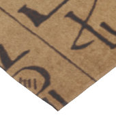 ヴィンテージのエジプトの象形文字の紙のプリント テーブルクロス (アングル)