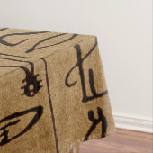 ヴィンテージのエジプトの象形文字の紙のプリント テーブルクロス (インサイチュ)