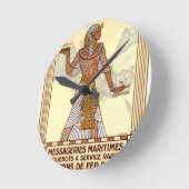 ヴィンテージのエジプト旅行円形の時計 ラウンド壁時計 (傾斜)