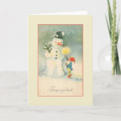 ヴィンテージのエストニア語のRõõmsaid Jõulupühiのクリスマスカード シーズンカード (正面)