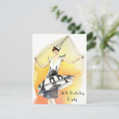 ヴィンテージのエッフェルタワーの衣装30歳の誕生日 招待状 (スタンド正面)