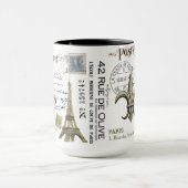 ヴィンテージのエッフェル塔のコーヒー・マグ マグカップ (中央)
