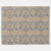 ヴィンテージのエッフェル塔のデザイン"パリJe taime " フリースブランケット (正面(横))