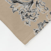 ヴィンテージのエッフェル塔のデザイン"パリJe taime " フリースブランケット (角)