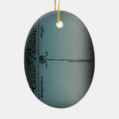 ヴィンテージのエッフェル塔のパリフランスの郵便はがき セラミックオーナメント (裏面)