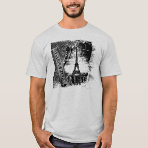 ヴィンテージのエッフェル塔のパリ#2のTシャツ Tシャツ