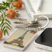 ヴィンテージのエッフェル塔の郵便はがきパリフランス キーホルダー (正面右)