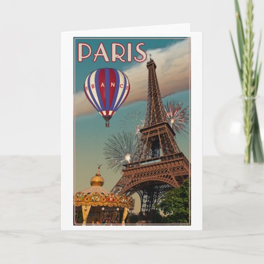 ヴィンテージのエッフェル塔 カード (正面)
