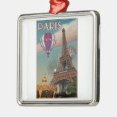 ヴィンテージのエッフェル塔 メタルオーナメント (左)