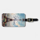 ヴィンテージのエッフェル塔 ラゲッジタグ (正面横)