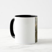 ヴィンテージのエナメルの皿の鍋及び花 マグカップ (正面左)