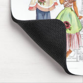 ヴィンテージのエプロン裁縫パターンマウスパッド マウスパッド (コーナー)