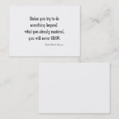 ヴィンテージのエマーソンの感動的な成長の支配の引用文 名刺 (正面/裏面)