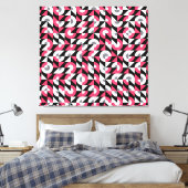 ヴィンテージのエラー：ジオメトリ抽象芸術パターン キャンバスプリント (インサイチュ (寝室))