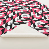 ヴィンテージのエラー：ジオメトリ抽象芸術パターン シェルパブランケット (3/4)