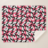 ヴィンテージのエラー：ジオメトリ抽象芸術パターン シェルパブランケット (正面(横))