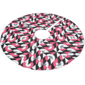 ヴィンテージのエラー：ジオメトリ抽象芸術パターン ブラッシュドポリエステルツリースカート (アングル)