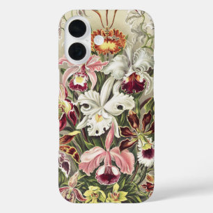ヴィンテージのエルンスト・ヘッケルのオルキデア植物画 iPhone 16ケース