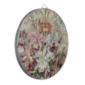 ヴィンテージのエルンスト・ヘッケル オーキッド植物画 ダーツボード (正面左)