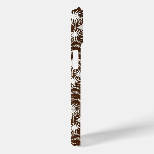 ヴィンテージのエレガンスを受け入れる:白いヤシの木 Case-Mate iPhoneケース (裏面 / 右)