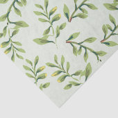 ヴィンテージのエレガントでかわいい緑の葉 薄葉紙 (詳細)