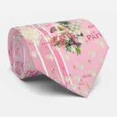 ヴィンテージのエレガントなピンクのパリエッフェル塔のシャンデリア ネクタイ (ロール)