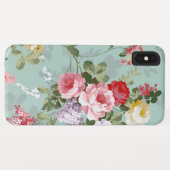 ヴィンテージのエレガントなピンクの赤いバラの花柄パターン Case-Mate iPhoneケース (裏面(横))
