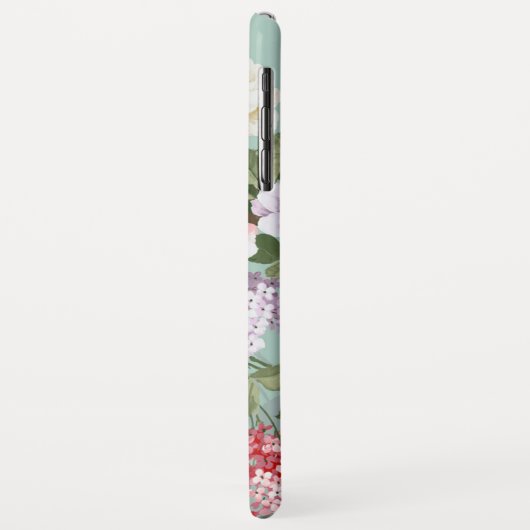 ヴィンテージのエレガントなピンクの赤いバラの花柄パターン Case-Mate iPhoneケース (裏面/左)