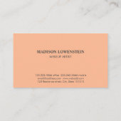 ヴィンテージのエレガントなモモのダマスク織パターンティール（緑がかった色）の青 名刺 (裏面)