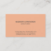 ヴィンテージのエレガントなモモのダマスク織パターンティール（緑がかった色）の青 名刺 (裏面)