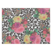 ヴィンテージのエレガントな花のチータの花のテーブルクロス テーブルクロス (正面(横))