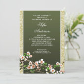 ヴィンテージのエレガントな花のブライダルシャワーの招待 招待状 (スタンド正面)