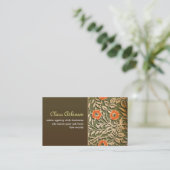 ヴィンテージのエレガントな茶色の名刺のテンプレート 名刺 (スタンド正面)