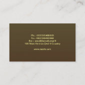 ヴィンテージのエレガントな茶色の名刺のテンプレート 名刺 (裏面)