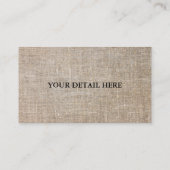ヴィンテージのエレガントな麻布 名刺 (裏面)