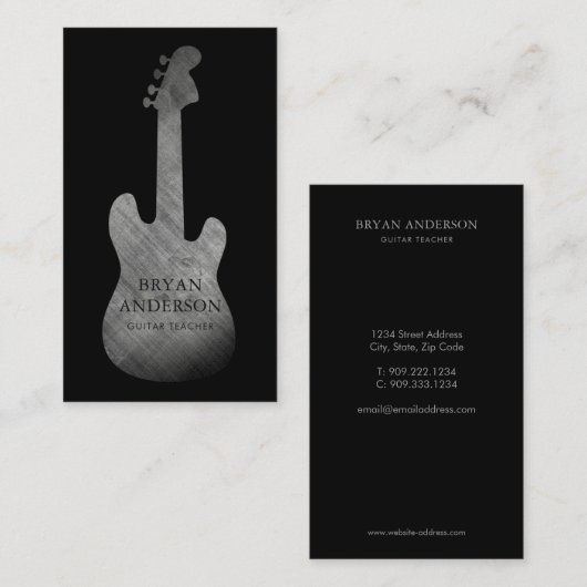 ヴィンテージのエレキギターの名刺 名刺 (正面/裏面)