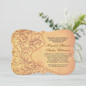 ヴィンテージのエンゲージメントパーティーの古い招待状 招待状 (スタンド正面)